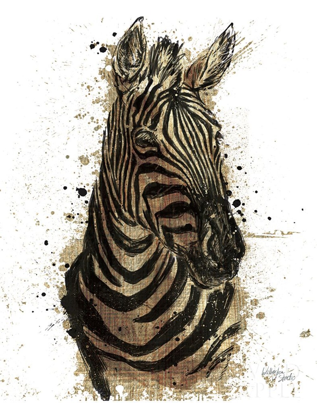 Gold Africa II on White Crop Poster Print by Studio Wellington - Item # VARPDX41819